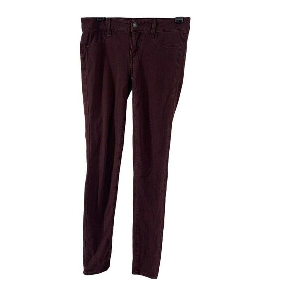 American Eagle Jegging Jeans Burgundy Red Size 4 - Picture 1 of 7